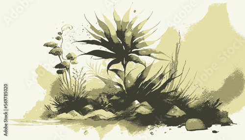 plantation abstract plant background illustration vector graphic