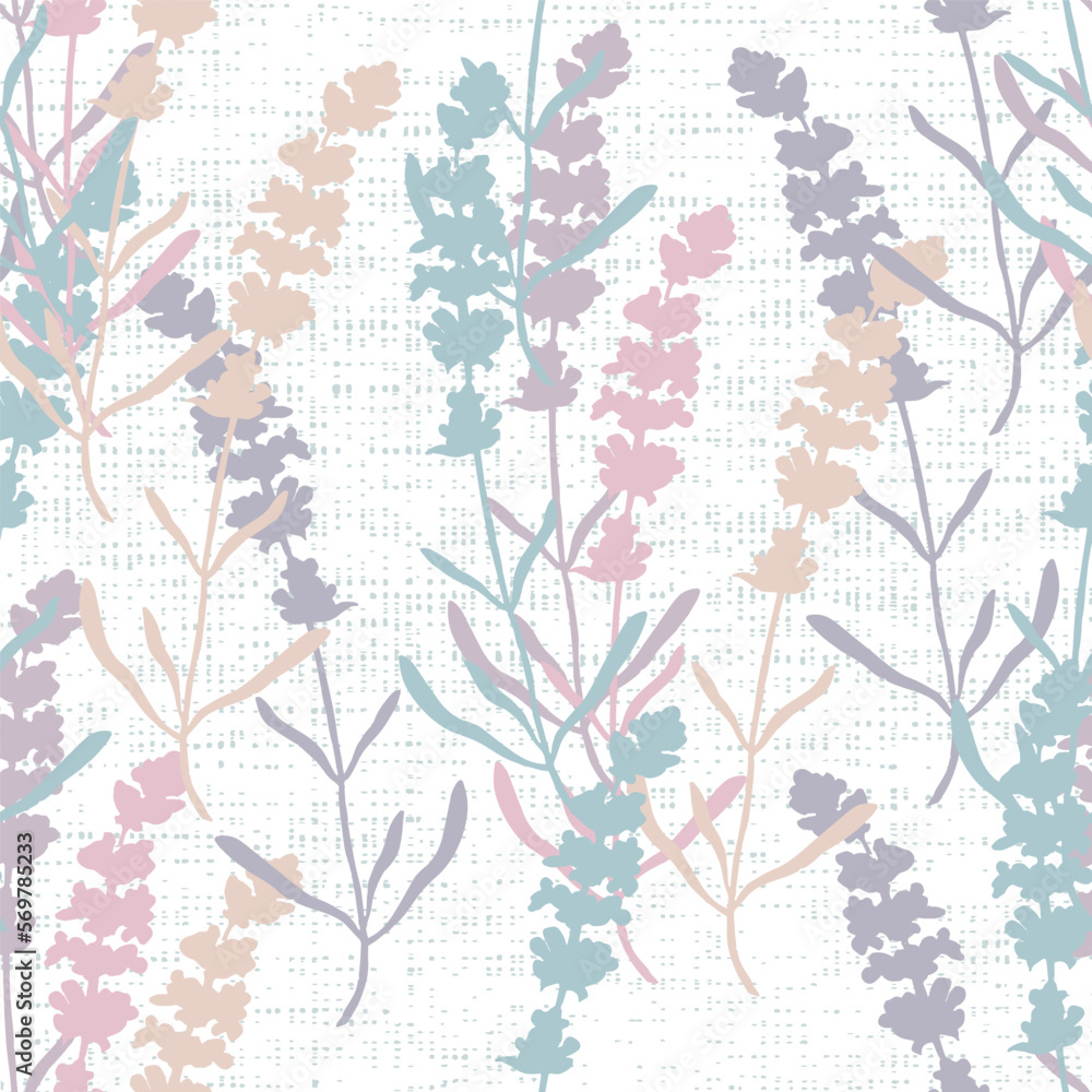 Wildflower lavender flower pattern in a one line style. Outline of the plant: Black and white engraved ink art lavender. Sketch wild flower for background, texture, wrapper pattern, frame or border. Wildflower lavender flower pattern in a one line style. Outline of the plant: Black and white engraved ink art lavender. Sketch wild flower for background, texture, wrapper pattern, frame or border.
