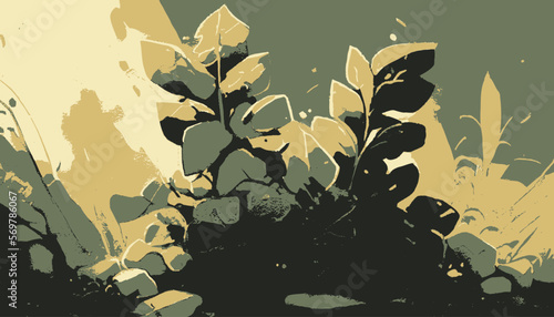 plantation abstract plant background illustration vector graphic