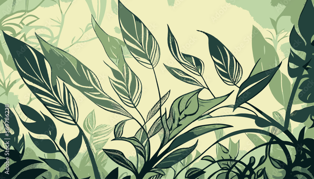 Fototapeta premium plantation abstract plant background illustration vector graphic