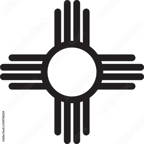 New Mexico state vector flag on white background photo