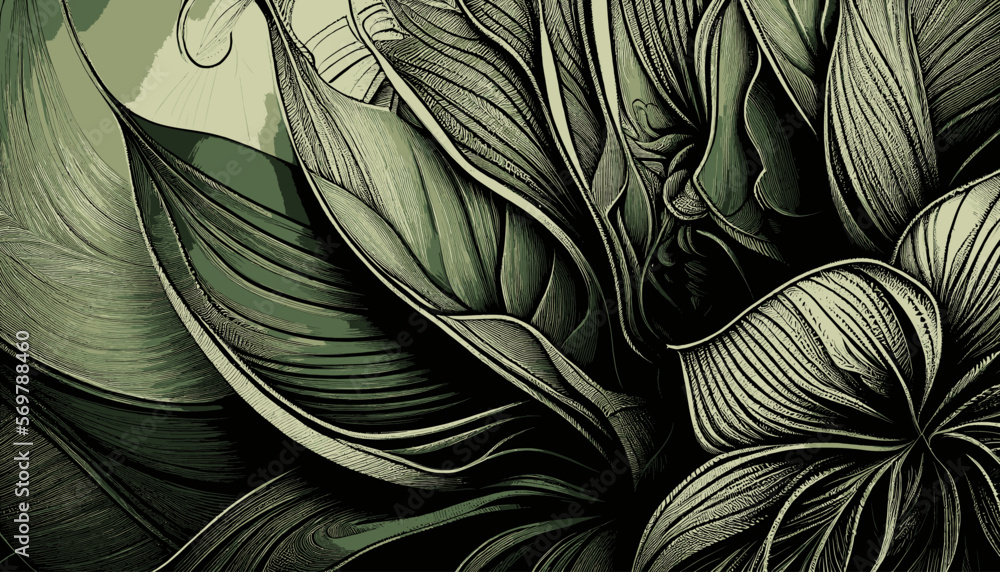 Fototapeta premium plantation abstract plant background illustration vector graphic