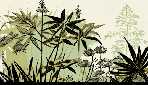 plantation abstract plant background illustration vector graphic