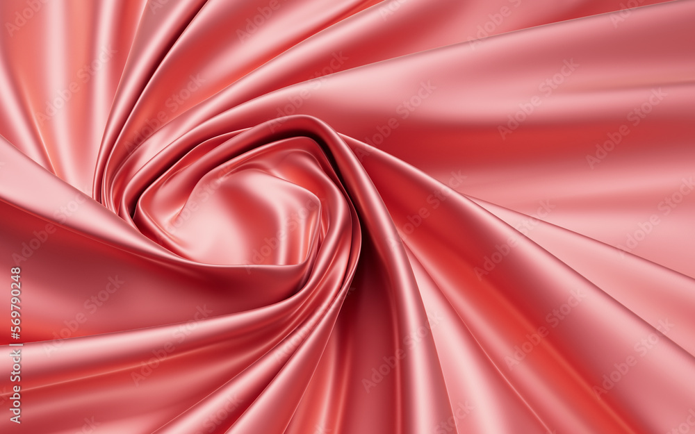 Soft cloth with rotating shape, 3d rendering. Soft cloth with rotating shape, 3d rendering.