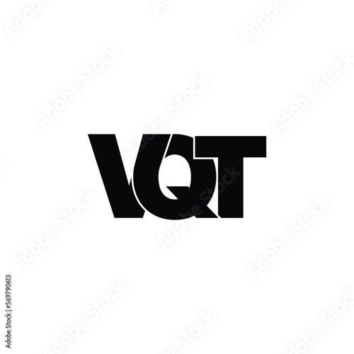 VQT letter monogram logo design vector