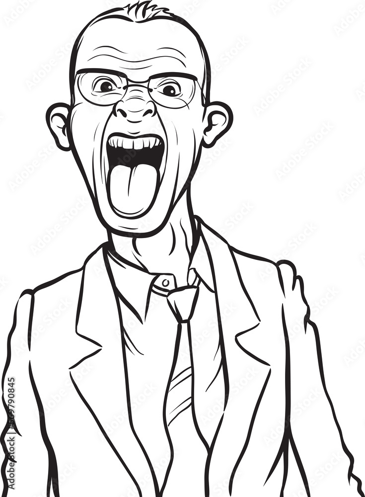 whiteboard drawing angry businessman with tongue out - PNG image with transparent background whiteboard drawing angry businessman with tongue out - PNG image with transparent background
