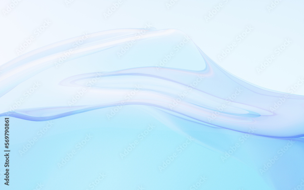 Flowing wave transparent glass cloth, 3d rendering. Flowing wave transparent glass cloth, 3d rendering.