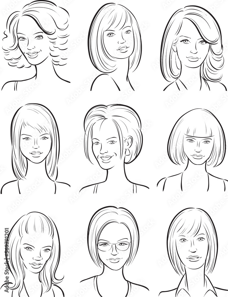 whiteboard drawing beautiful women faces collection - PNG image with transparent background whiteboard drawing beautiful women faces collection - PNG image with transparent background