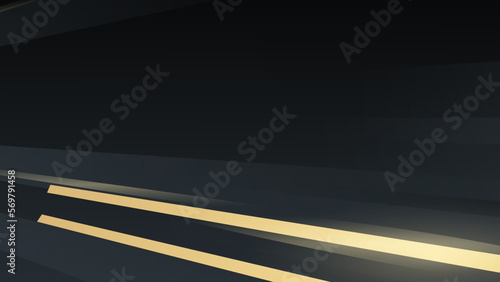 Abstract golden lines on dark grey futuristic design modern technology background vector illustration.
