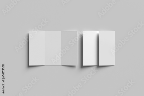 Trifold Brochure Blank Mockup