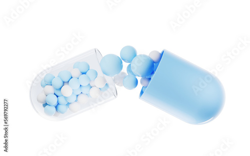 Φωτογραφία Medical capsule with biomedical concept, 3d rendering.