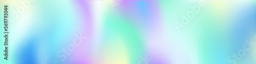 Holographic iridescent texture background, pearlescent rainbow or unicorn blur banner with soft pastel colors, vector illustration with gradient or ombre neon effect, shining foil