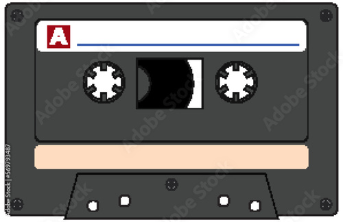 Cassette tape on white background