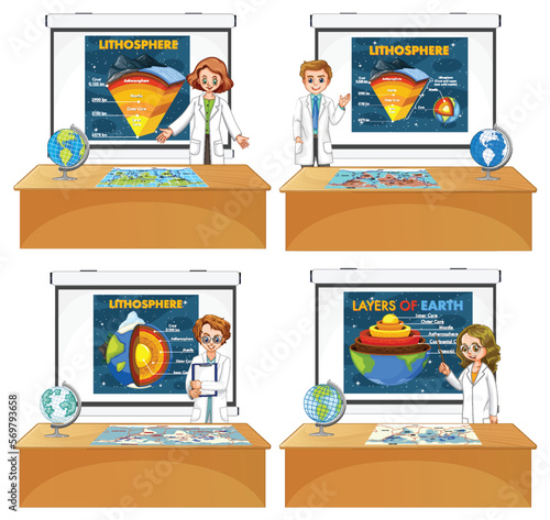 The layers of the earth concept