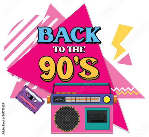 Back to the 90s banner template