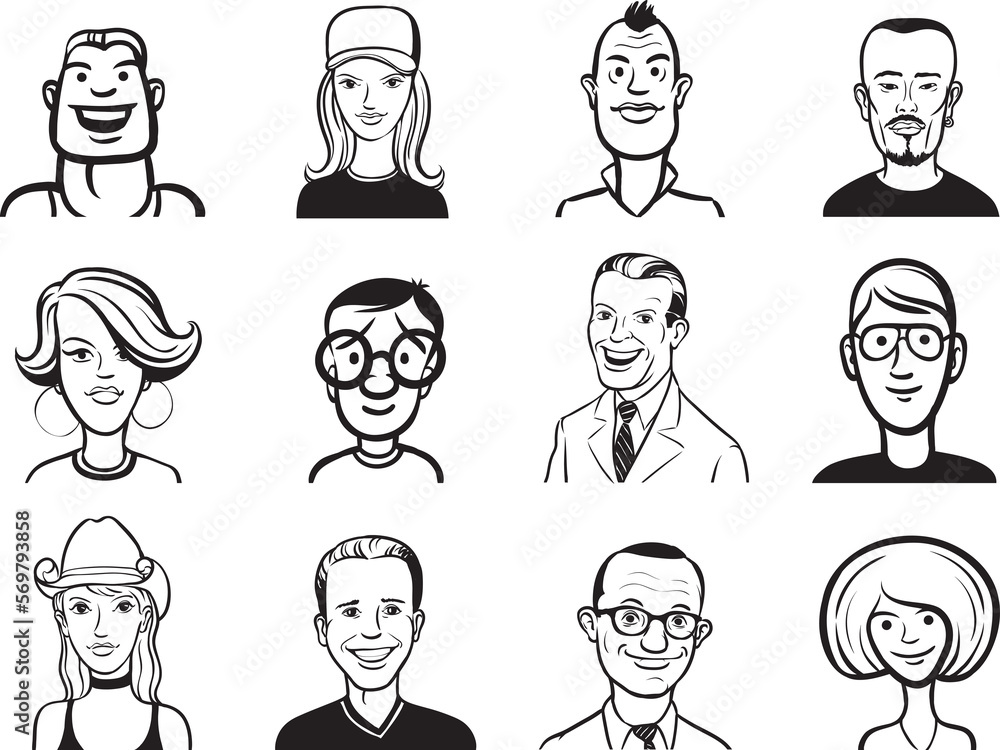 whiteboard drawing collection of people cartoon faces - PNG image with transparent background whiteboard drawing collection of people cartoon faces - PNG image with transparent background
