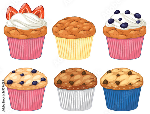 Many cupcakes or muffins collection