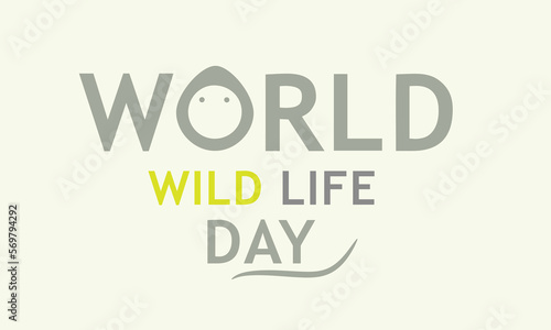 World wildlife day. design for poster, banner vector illustration 