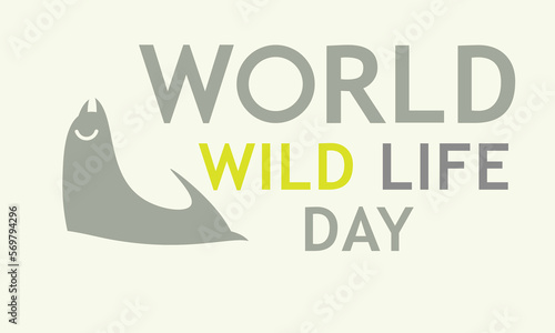 World wildlife day. design for poster, banner vector illustration 