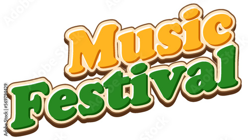 Music Festival text for banner or poster design