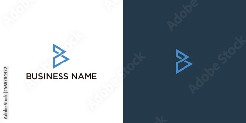 Free Download Abstract Blue Letter B Logo – Modern Minimalist Design for Branding and Corporate Identity - GFXLoad