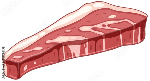 Simple red meat isolated