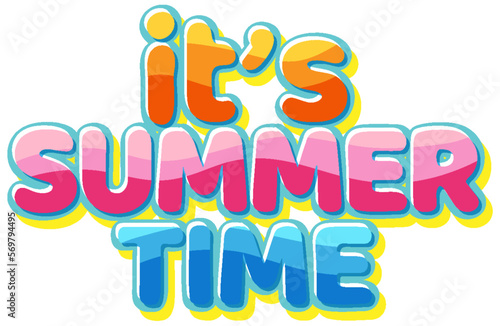 Its summer time text for banner or poster design