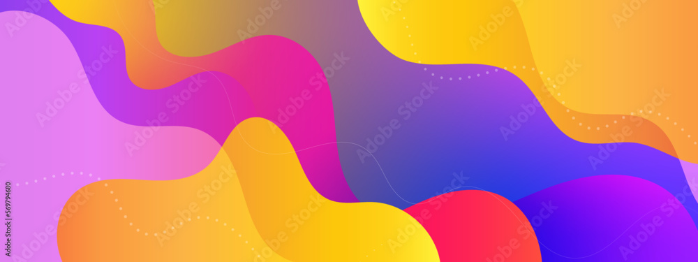 Abstract modern colorful blend and creative dynamic banner background