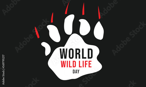 World wildlife day. design for poster, banner vector illustration 