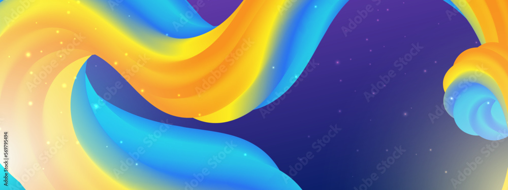 Fototapeta premium Trendy design template with fluid and liquid shapes. Abstract gradient backgrounds with pastel colours. Applicable for covers, websites, flyers, presentations, banners. Vector illustration.
