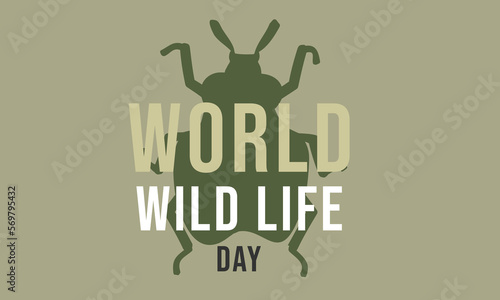 World wildlife day. design for poster, banner vector illustration 