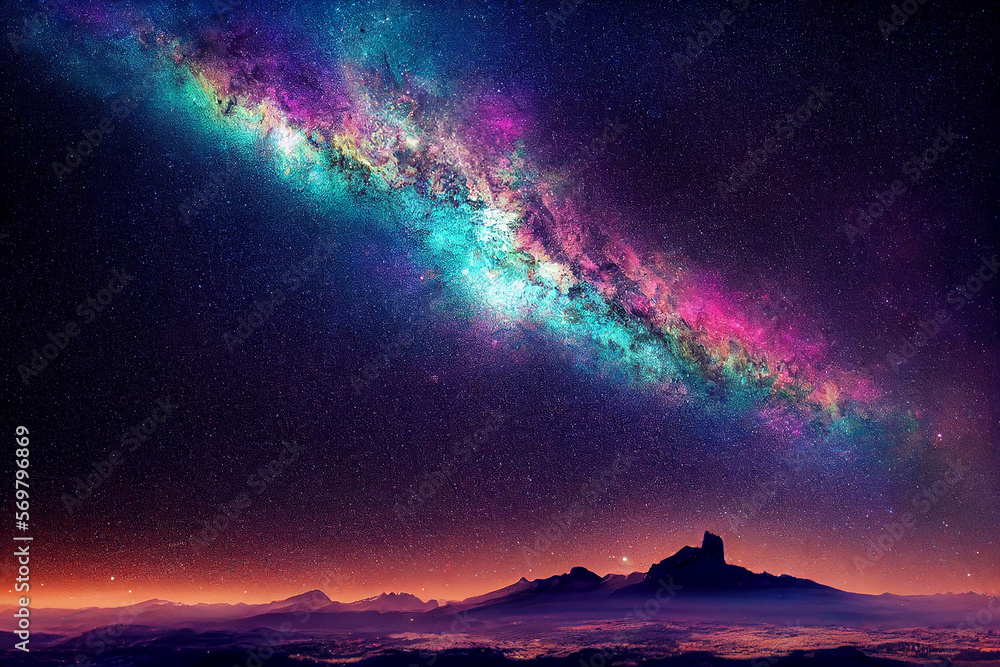 Wallpaper of galaxy sky. Generative ai