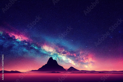 Wallpaper of galaxy sky. Generative ai