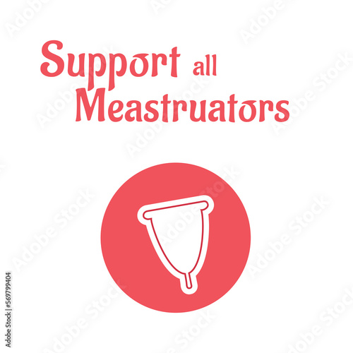 Period campaign. Porter and banner for women menstruated. period campaign for girls.