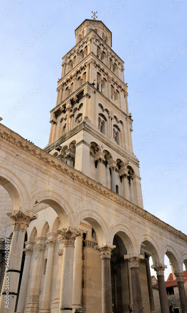 the lovely cathedral of the Diocletian palace in Split, Croatia