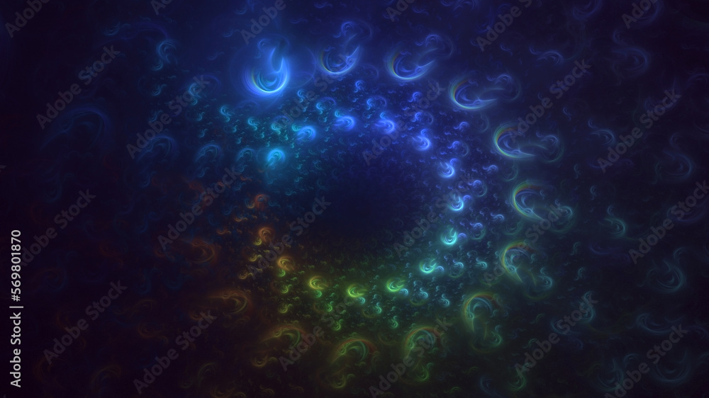 3D rendering abstract multicolor fractal light background 3D rendering abstract multicolor fractal light background