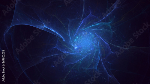 3D rendering abstract multicolor fractal light background