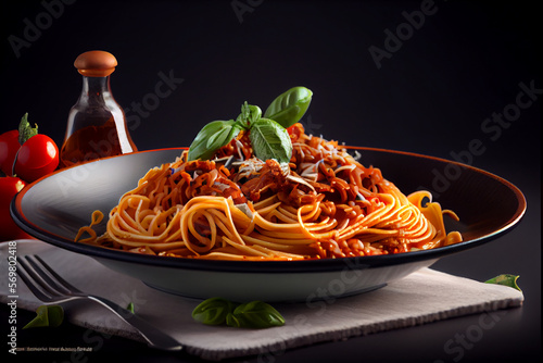 Appetitanregende Spaghetti mit Bolognesesauce - Generative Ai