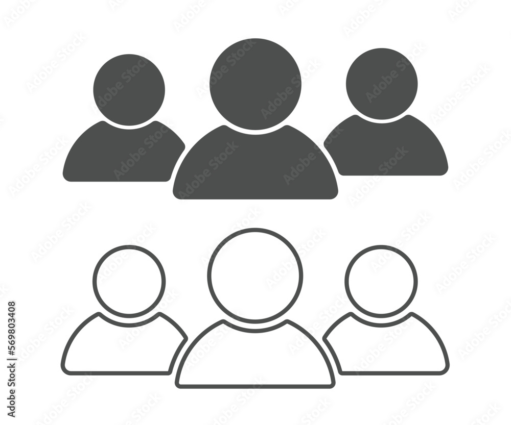 Set of icons. Community icon. Set of icons. Community icon.