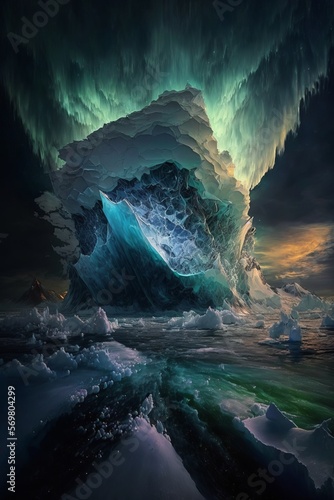 iceberg in the sea. generative ai.