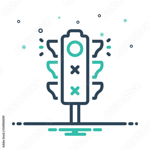 Mix icon for red traffic signal