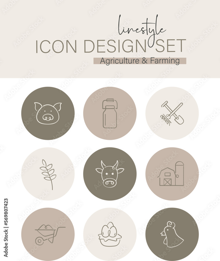 Linestyle Icon Design Agriculture & Farming