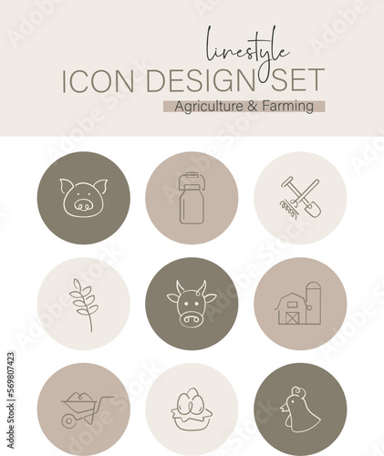 Linestyle Icon Design Agriculture & Farming