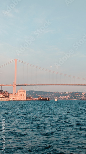 Ortakoy Mosque (as known as the Grand Mecidiye Mosque) on the Bosphorus in Istanbul.