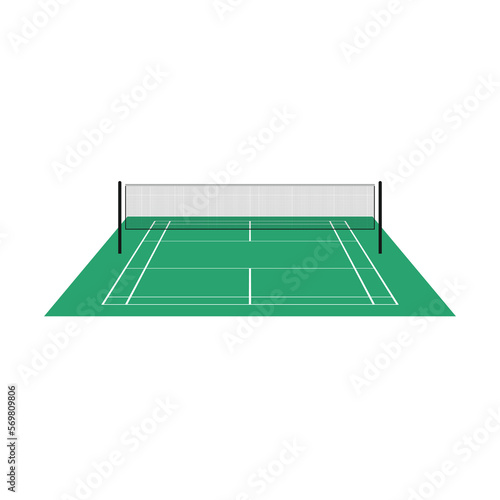 3d badminton court vector graphics