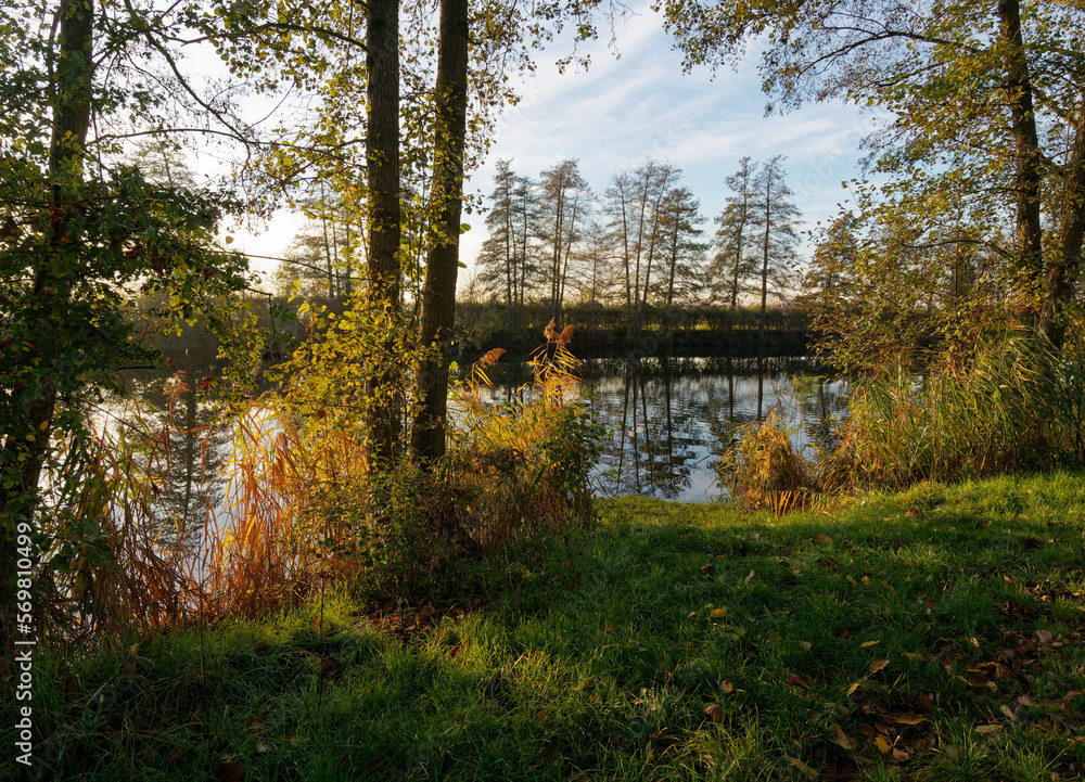 Ehemalige Baggerseen am Main bei Grafenrheinfeld, Landkreis Schweinfurt, Unterfranken, Franken, Bayern, Deutschland