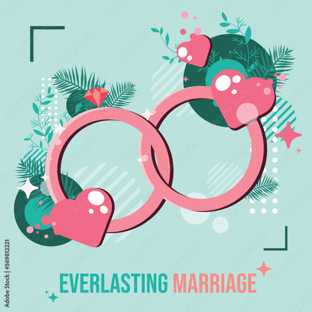Artistic Valentine Ring Object Illustration Artistic Valentine Ring Object Illustration