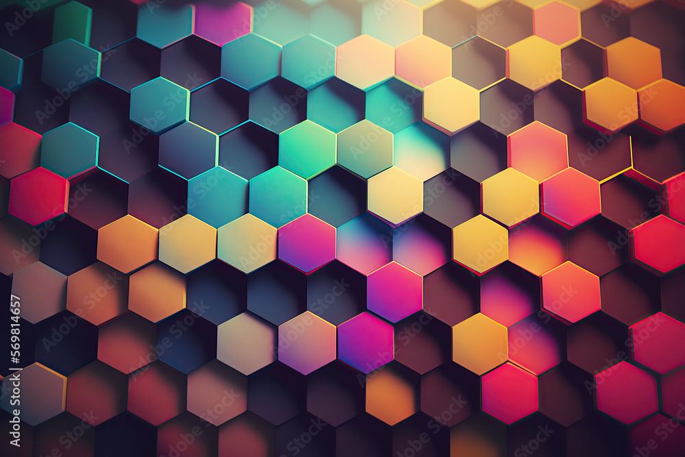 Hexagon tiles pattern, texture background, created with Generative AI Hexagon tiles pattern, texture background, created with Generative AI