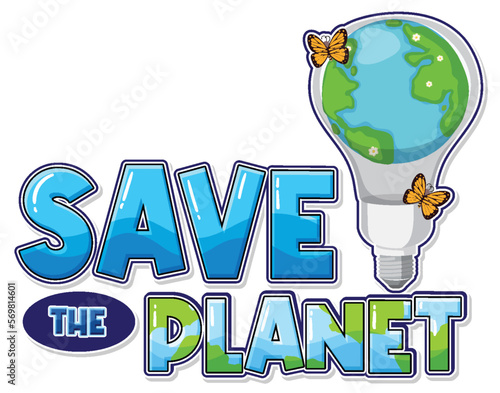 Save the earth banner design