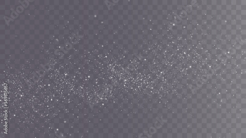 Bokeh light lights effect background. White png dust light. Christmas background of shining dust Christmas glowing light bokeh confetti and spark overlay texture for your design.	
